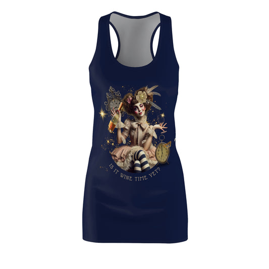 IS IT WINE TIME YET? - Racer Back Tank Dress